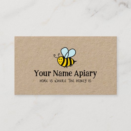 養蜂用の養蜂ビジネスカードテンプレート 名刺 (正面)