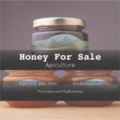 養蜂用ハチミツカスタムカットのビニールシール シール (正面)