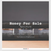 養蜂用ハチミツカスタムカットのビニールシール シール (シート)