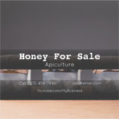 養蜂用ハチミツカスタムカットのビニールシール シール (正面)