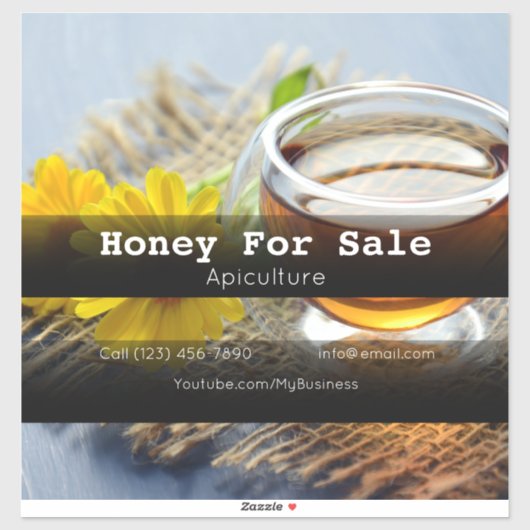 養蜂用ハチミツカスタムカットのビニールシール シール (シート)