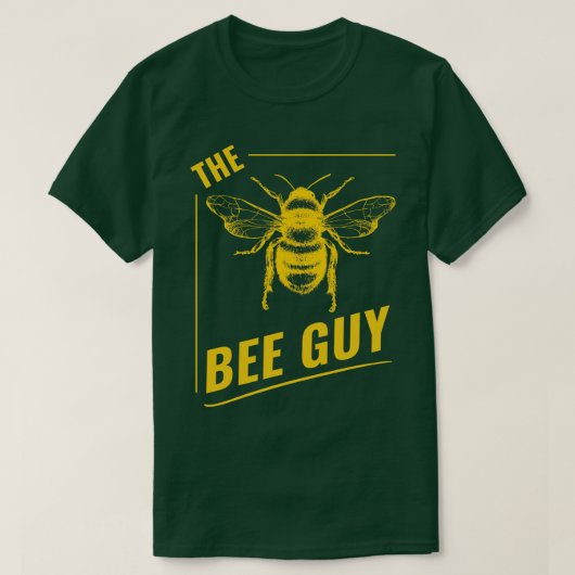 養蜂蜂デザイン男性へザビーガイ Tシャツ (デザイン正面)