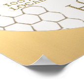 養蜂蜜ひまわり蜂ハニカム金ゴールド勾配 ポスター (角)