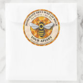 養蜂蜜蜂のワックスリップバールラベルハニカムテンプレート ラウンドシール (バッグ)