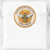 養蜂蜜蝋ソープラベルハニカムテンプレート ラウンドシール (バッグ)