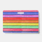 養護教諭 許可証; バッジ, レインボー バッジ (Back)