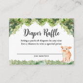 養豚動物おむつラッフル エンクロージャーカード (正面)