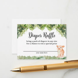 養豚動物おむつラッフル エンクロージャーカード