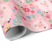 養豚動物フローラ素朴誕生会 ラッピングペーパー (ロールコーナー)