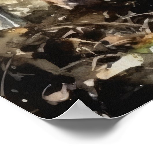 養豚動物芸術プリントポスター ポスター (角)