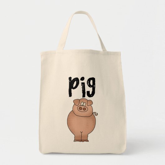養豚場の動物のTシャツおよびギフト トートバッグ (正面)