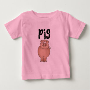 養豚場の動物のTシャツおよびギフト ベビーTシャツ