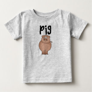 養豚場の動物のTシャツおよびギフト ベビーTシャツ