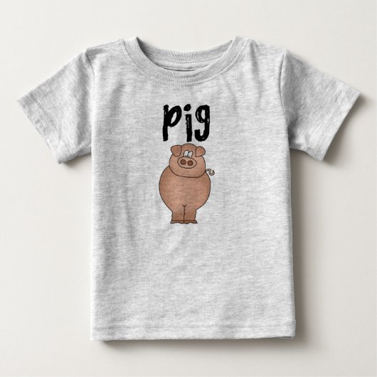 養豚場の動物のTシャツおよびギフト ベビーTシャツ (正面)