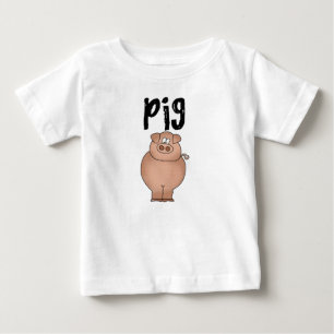 養豚場の動物のTシャツおよびギフト ベビーTシャツ