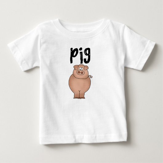 養豚場の動物のTシャツおよびギフト ベビーTシャツ (正面)