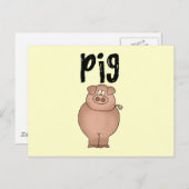 養豚場の動物のTシャツおよびギフト ポストカード (正面/裏面)