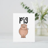 養豚場の動物のTシャツおよびギフト ポストカード (スタンド正面)