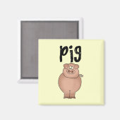 養豚場の動物のTシャツおよびギフト マグネット (正面/裏面)