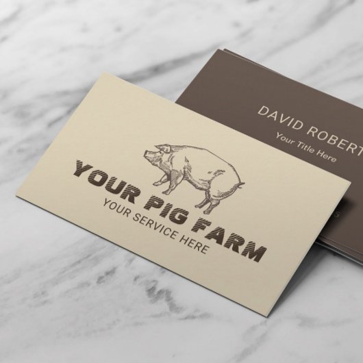 養豚場畜産ポーク製品 名刺