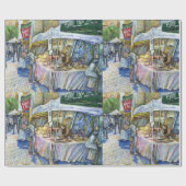 養豚場飛んでいるのコーナーとワイン。 ラッピングペーパー (フラット)