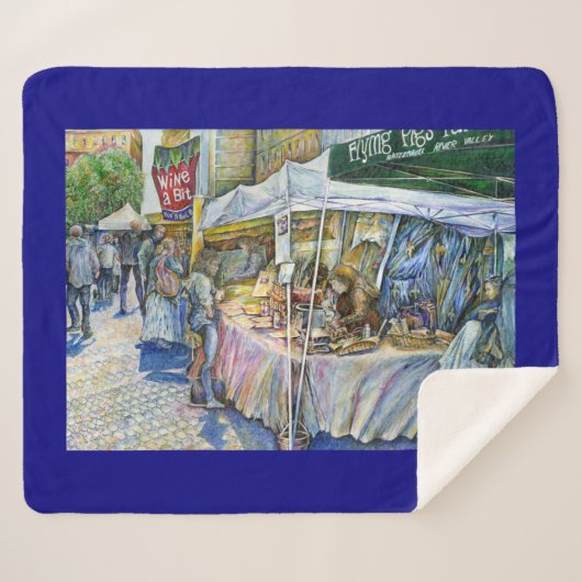 養豚場飛んでいるの角とワイン。 シェルパブランケット (正面(横))