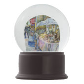 養豚場飛んでいるの角とワイン。 スノーグローブ (裏面)