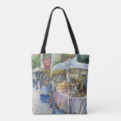 養豚場飛んでいるの角とワイン。 トートバッグ (裏面)