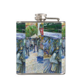 養豚場飛んでいるの角とワイン。 フラスク (裏面)