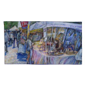 養豚場飛んでいるの角とワイン。 枕カバー (裏面-右)