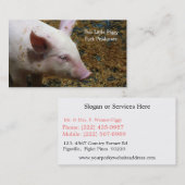 養豚家-かわいいコブタの写真 名刺 (正面/裏面)