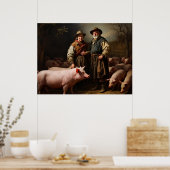 養豚農家 ポスター (キッチン)