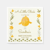 養鶏動物の赤お洒落ちゃんシャワー スタンダードカクテルナプキン (正面)