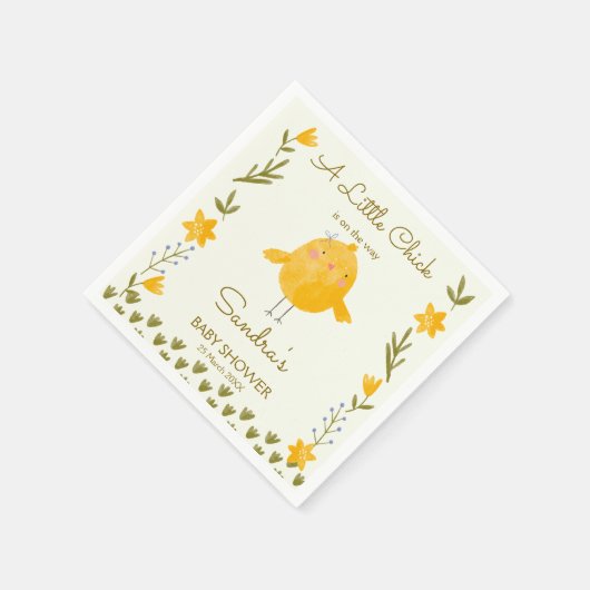 養鶏動物の赤お洒落ちゃんシャワー スタンダードカクテルナプキン (角)