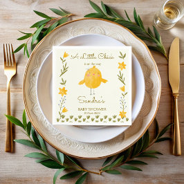 養鶏動物の赤お洒落ちゃんシャワー スタンダードカクテルナプキン