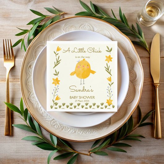 養鶏動物の赤お洒落ちゃんシャワー スタンダードカクテルナプキン