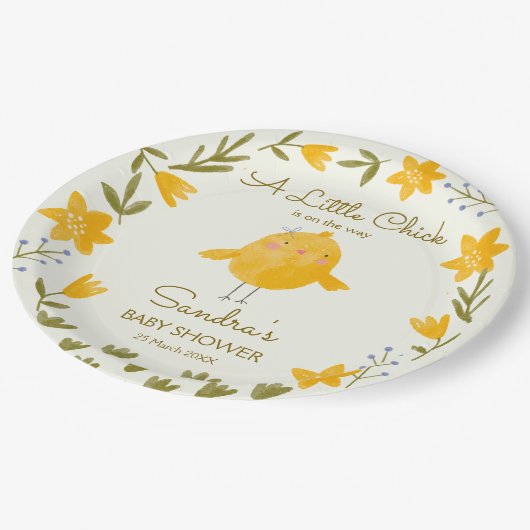 養鶏動物の赤お洒落ちゃんシャワー ペーパープレート (アングル)