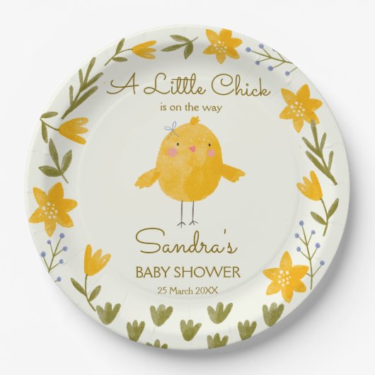 養鶏動物の赤お洒落ちゃんシャワー ペーパープレート (正面)