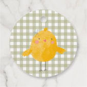 養鶏場の動物の赤お洒落ちゃんシャワーの好意 フェイバータグ (裏面)