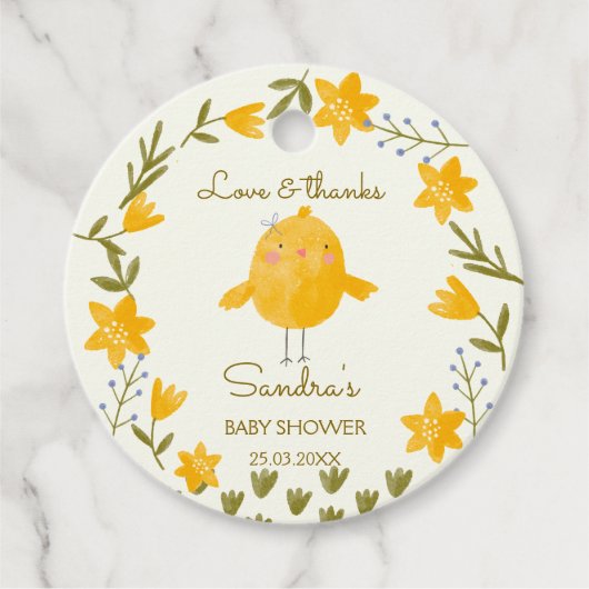 養鶏場の動物の赤お洒落ちゃんシャワーの好意 フェイバータグ (正面)