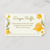 養鶏場の動物の赤ちゃんシャワーおむつラッフル エンクロージャーカード (正面)