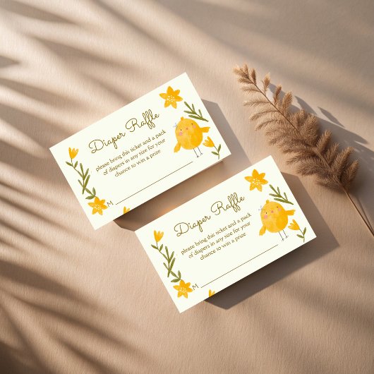 養鶏場の動物の赤ちゃんシャワーおむつラッフル エンクロージャーカード