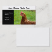 養鶏場の放し飼いの卵の名刺 名刺 (正面/裏面)