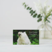 養鶏場の放し飼いの層か家禽の鳥 名刺 (スタンド正面)