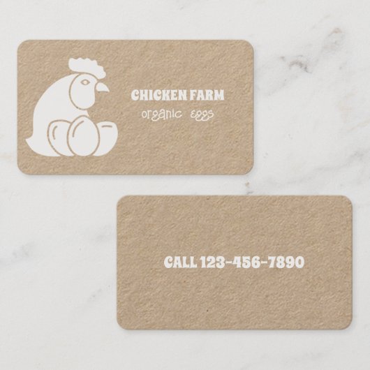 養鶏場の生卵 名刺 (正面/裏面)