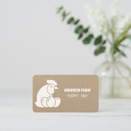 養鶏場の生卵 名刺 (スタンド正面)