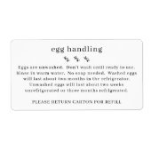 養鶏場生卵ハンドリングカートン ラベル (正面)