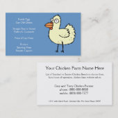 養鶏場-ひよこ、若めんどり、肉焼き器及び層 名刺 (正面/裏面)