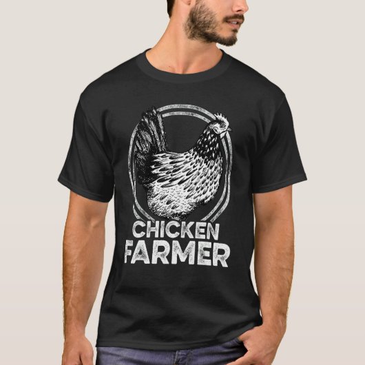 養鶏家 農業 農家 農場 Tシャツ (正面)