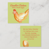 養鶏生卵の販売カスタム用 スクエア名刺 (正面/裏面)